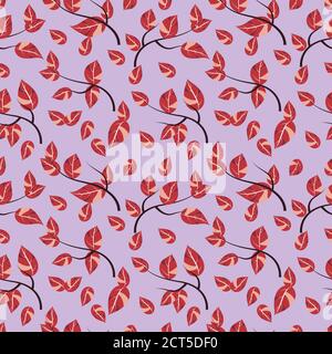 Seamless pattern abstract autumn leaves, vector Stock Vector Image ...