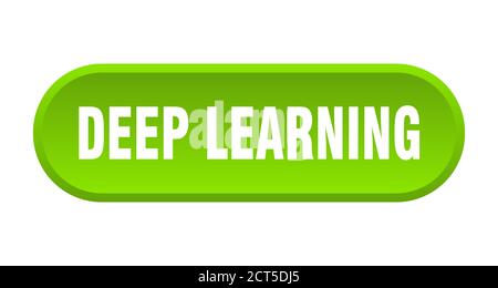 deep learning button. rounded sign isolated on white background Stock Vector