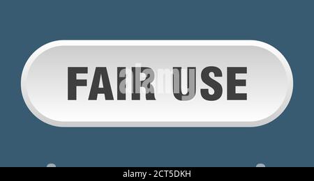 fair use button. rounded sign isolated on white background Stock Vector