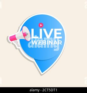 Live Webinar Sign Icon Vector Illustration EPS10 Stock Vector