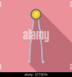 Clamp barrette icon. Flat illustration of clamp barrette vector icon for web design Stock Vector