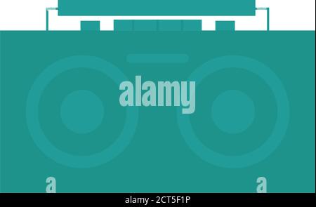 Isolated vintage blue radio icon - Vector illustration Stock Vector
