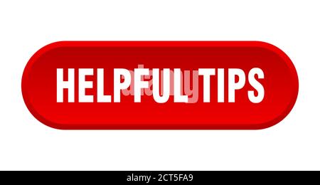 helpful tips button. rounded sign isolated on white background Stock Vector