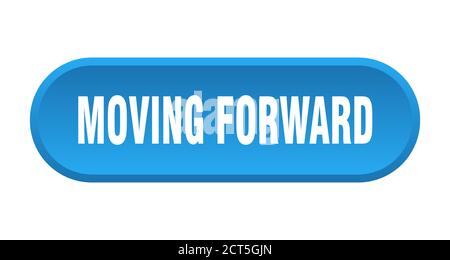 moving forward button. rounded sign isolated on white background Stock ...