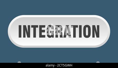 integration button. rounded sign isolated on white background Stock ...