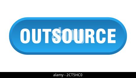 outsource button. rounded sign isolated on white background Stock Vector