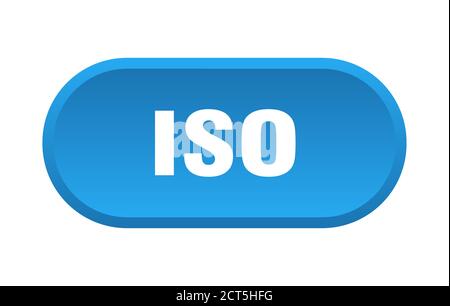 iso button. rounded sign isolated on white background Stock Vector ...
