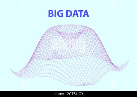 Big data 3D graph Stock Vector