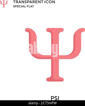 Psi vector icon. Flat style illustration. EPS 10 vector. Stock Vector