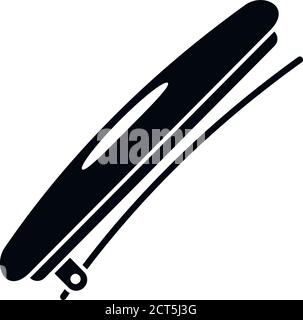 Clips barrette icon. Simple illustration of clips barrette vector icon for web design isolated on white background Stock Vector