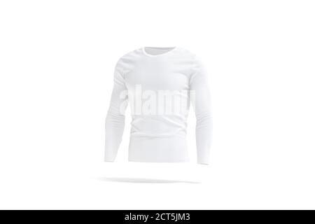 Download Blank White Longsleeve T Shirt Mockup Front View Stock Photo Alamy