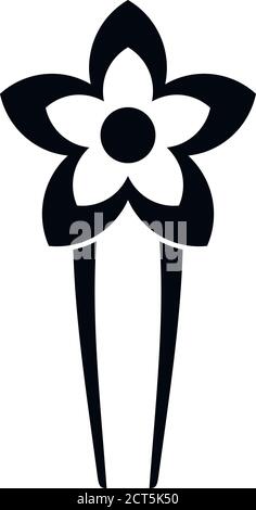 Decoration barrette icon. Simple illustration of decoration barrette vector icon for web design isolated on white background Stock Vector