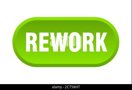 rework button. rounded sign isolated on white background Stock Vector ...