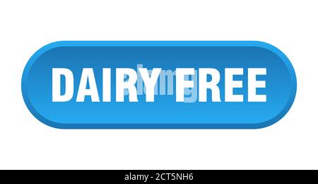 dairy free button. rounded sign isolated on white background Stock Vector