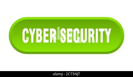 cyber security button. rounded sign isolated on white background Stock Vector