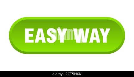 easy way button. rounded sign isolated on white background Stock Vector ...