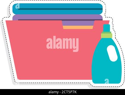 Isolated laundry icons. Softener icon - Vector illustration Stock Vector