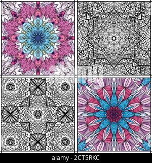 Seamless black and white tiled moroccan pattern. Seamless tribal texture for fabrics, wallpapers and your creativity Stock Vector