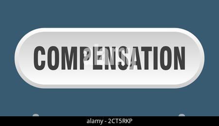 compensation button. rounded sign isolated on white background Stock Vector