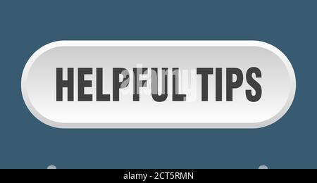 helpful tips button. rounded sign isolated on white background Stock ...