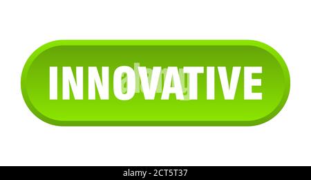 innovative button. rounded sign isolated on white background Stock ...