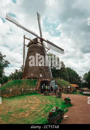 Beautiful windmill in Enschede Netherland Stock Photo