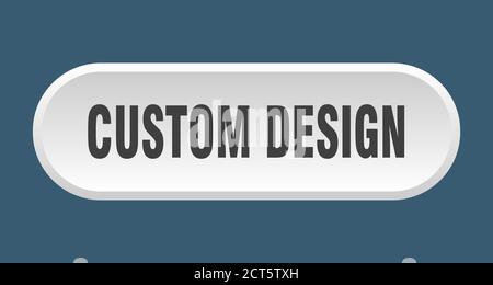 custom design button. rounded sign isolated on white background Stock ...