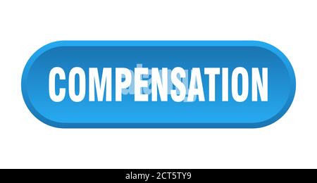 compensation button. rounded sign isolated on white background Stock Vector