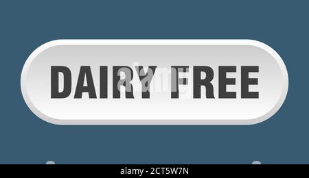 dairy free button. rounded sign isolated on white background Stock Vector