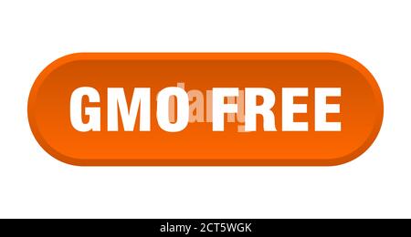 gmo free button. rounded sign isolated on white background Stock Vector