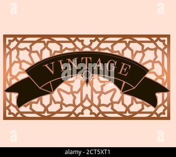 Modern golden black page background for print and web art deco / art new page template. Line art geometric elegant pattern. .pink gold and pastel pink Stock Vector