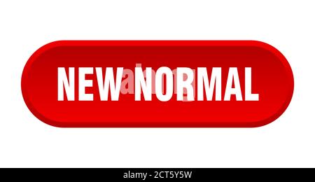 new normal button. rounded sign isolated on white background Stock Vector