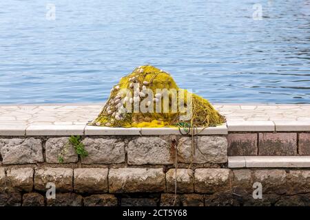 fishing nets on the pier Stock Photo - Alamy