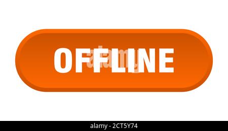 offline button. rounded sign isolated on white background Stock Vector