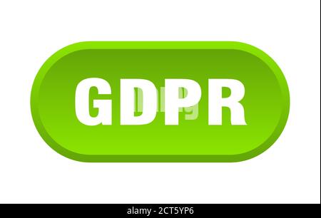 gdpr button. rounded sign isolated on white background Stock Vector