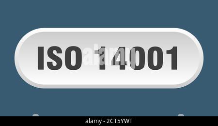 iso 14001 button. rounded sign isolated on white background Stock ...