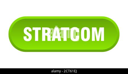 stratcom button. rounded sign isolated on white background Stock Vector