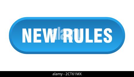 new rules button. rounded sign isolated on white background Stock Vector