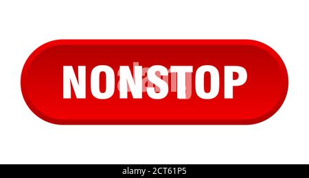 nonstop button. rounded sign isolated on white background Stock Vector ...
