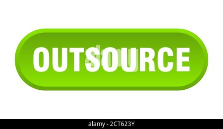 outsource button. rounded sign isolated on white background Stock Vector
