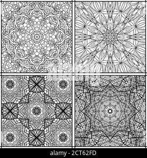 Seamless black and white tiled moroccan pattern. Seamless tribal texture for fabrics, wallpapers and your creativity Stock Vector