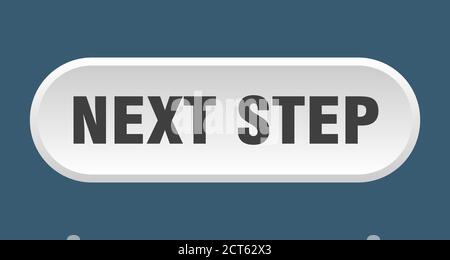 next step button. rounded sign isolated on white background Stock Vector