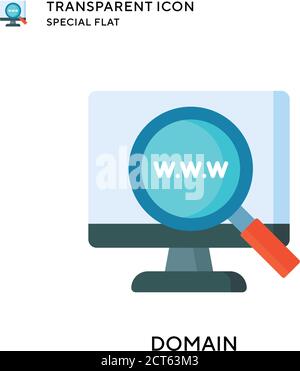 Domain vector icon. Flat style illustration. EPS 10 vector. Stock Vector
