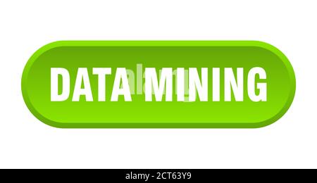 data mining button. rounded sign isolated on white background Stock Vector