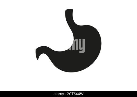 Human stomach vector logo on white background Stock Vector