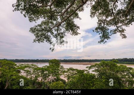 Madre de Dios River, Tambopata National Reserve, Puerto Maldonado Amazon Jungle area of Peru, South America Stock Photo