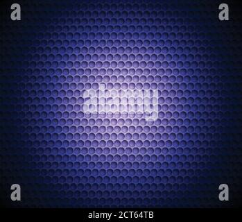 Blue abstract background with metal background. Grid of round cells. Background with 3D effect for backgrounds, wallpapers, covers and your design Stock Vector