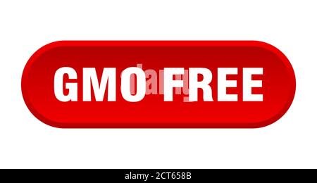 gmo free button. rounded sign isolated on white background Stock Vector