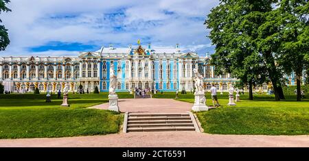 The Catherine Palace, Tsarskoye Selo (Pushkin), St. Petersburg, Russia Stock Photo