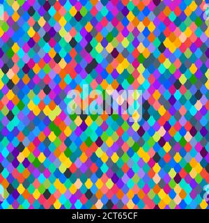 Abstract scale pattern. Rainbow squama texture. Colorful seamless pattern Stock Vector